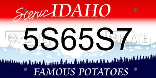 5S65S7 Idaho License Plate