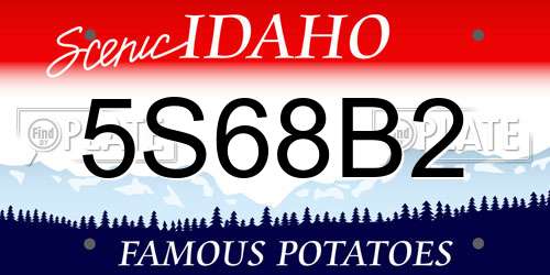 5S68B2 Idaho License Plate