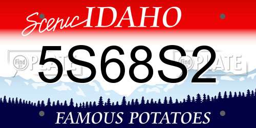 5S68S2 Idaho License Plate