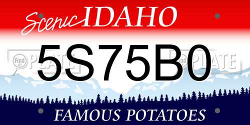 5S75B0 Idaho License Plate