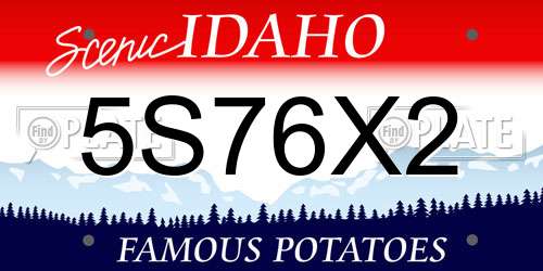 5S76X2 Idaho License Plate