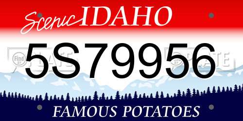 5S79956 Idaho License Plate