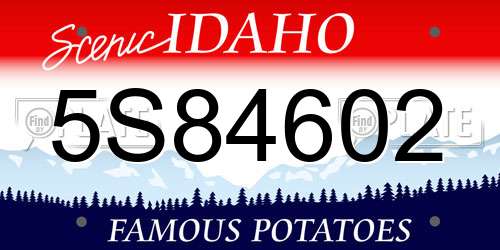 5S84602 Idaho License Plate