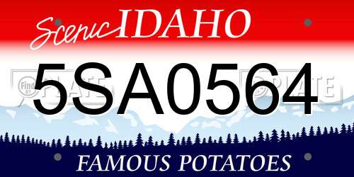 5SA0564 Idaho License Plate