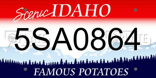 5SA0864 Idaho License Plate