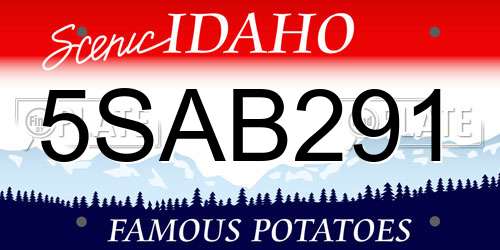 5SAB291 Idaho License Plate
