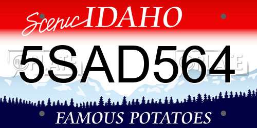5SAD564 Idaho License Plate