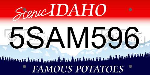 5SAM596 Idaho License Plate