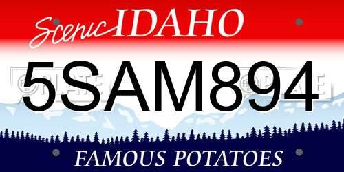 5SAM894 Idaho License Plate