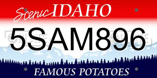 5SAM896 Idaho License Plate