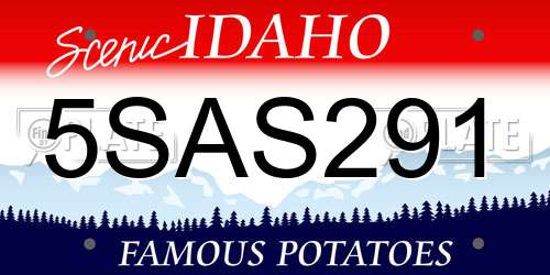 5SAS291 Idaho License Plate