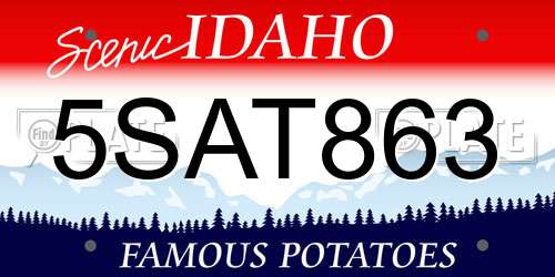 5SAT863 Idaho License Plate