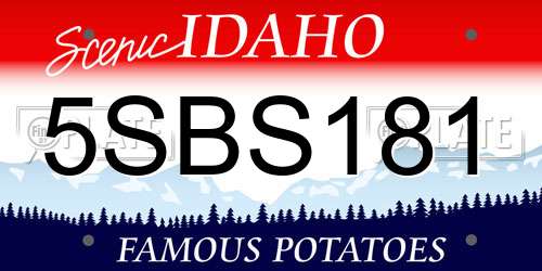 5SBS181 Idaho License Plate