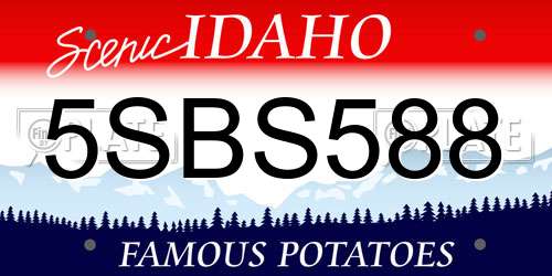 5SBS588 Idaho License Plate