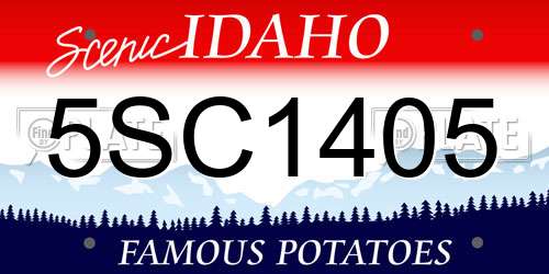 5SC1405 Idaho License Plate