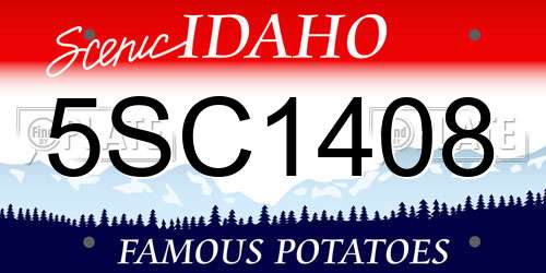 5SC1408 Idaho License Plate