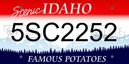 5SC2252 Idaho License Plate