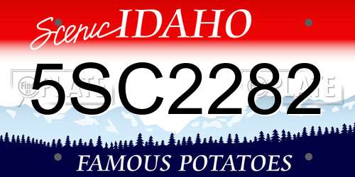 5SC2282 Idaho License Plate