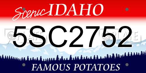 5SC2752 Idaho License Plate
