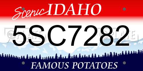 5SC7282 Idaho License Plate