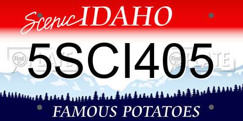 5SCI405 Idaho License Plate