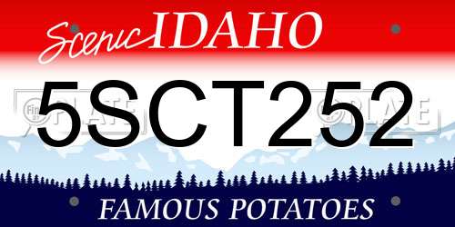 5SCT252 Idaho License Plate