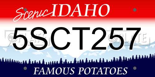 5SCT257 Idaho License Plate