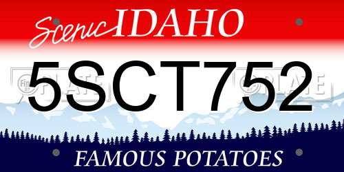 5SCT752 Idaho License Plate