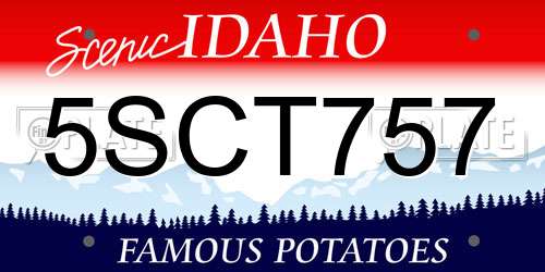 5SCT757 Idaho License Plate
