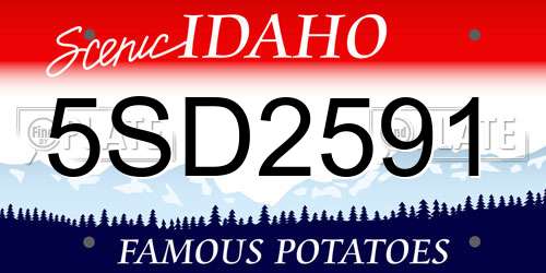 5SD2591 Idaho License Plate