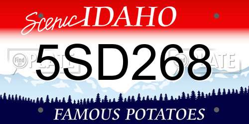 5SD268 Idaho License Plate