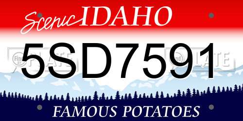 5SD7591 Idaho License Plate