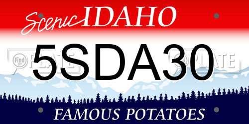 5SDA30 Idaho License Plate
