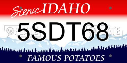 5SDT68 Idaho License Plate