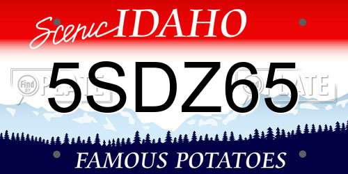 5SDZ65 Idaho License Plate