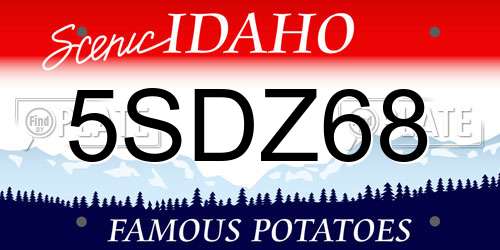 5SDZ68 Idaho License Plate
