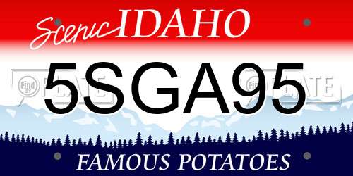 5SGA95 Idaho License Plate