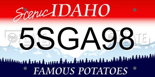 5SGA98 Idaho License Plate