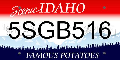 5SGB516 Idaho License Plate
