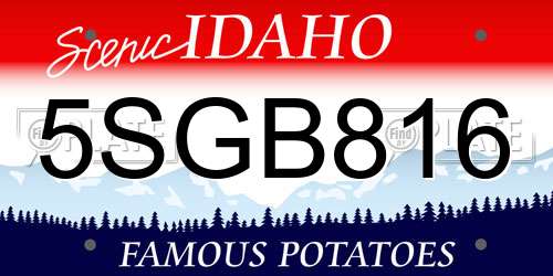 5SGB816 Idaho License Plate