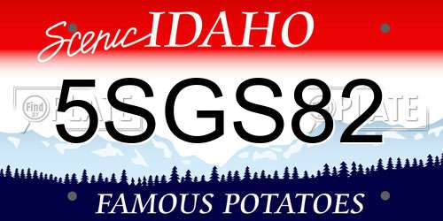5SGS82 Idaho License Plate