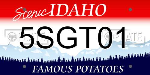 5SGT01 Idaho License Plate