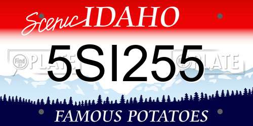 5SI255 Idaho License Plate