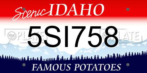 5SI758 Idaho License Plate