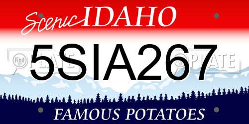 5SIA267 Idaho License Plate