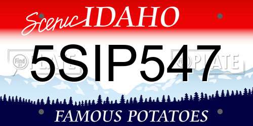 5SIP547 Idaho License Plate