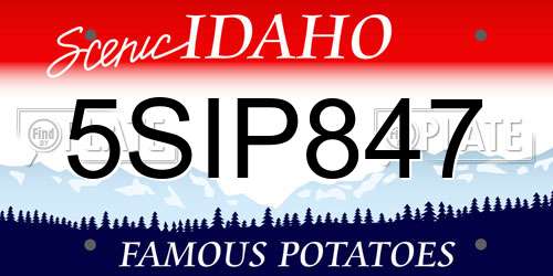 5SIP847 Idaho License Plate
