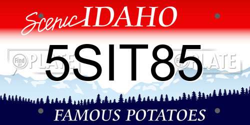 5SIT85 Idaho License Plate