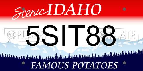 5SIT88 Idaho License Plate