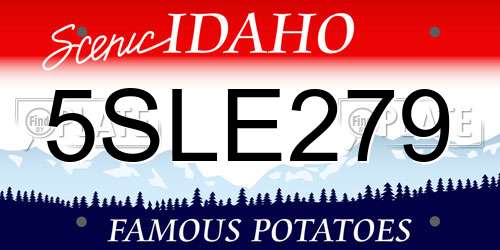 5SLE279 Idaho License Plate